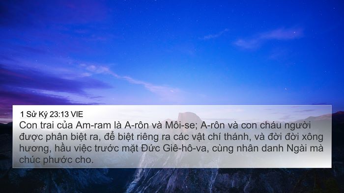 1 Sử Ký 23:13 VIE Bible Verse Image