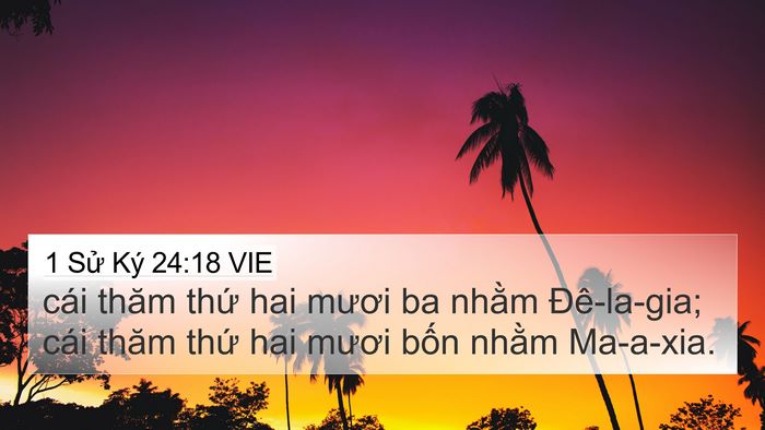 1 Sử Ký 24:18 VIE Bible Verse Image