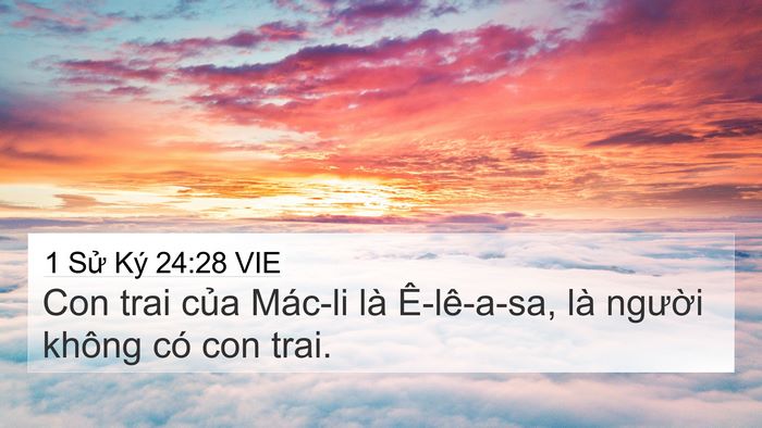 1 Sử Ký 24:28 VIE Bible Verse Image