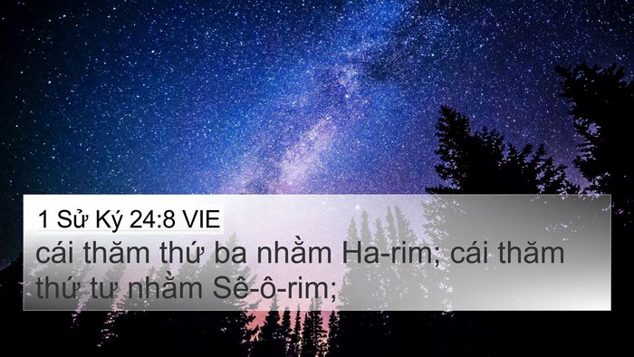 1 Sử Ký 24:8 VIE Bible Verse Image