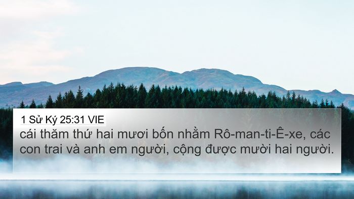 1 Sử Ký 25:31 VIE 4K Wallpaper - cái thăm thứ hai mươi bốn nhằm - 4K Wallpaper Bible Verse
