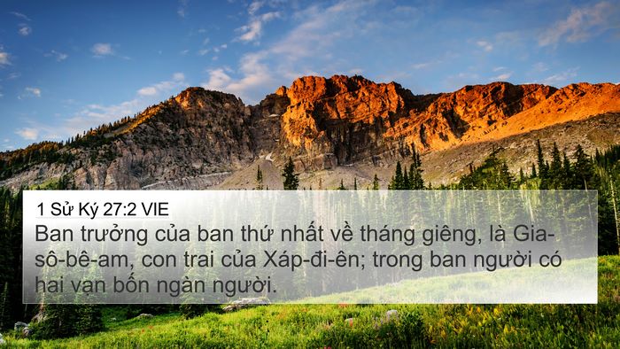1 Sử Ký 27:2 VIE Bible Verse Image