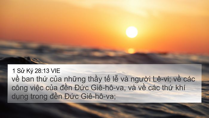 1 Sử Ký 28:13 VIE Bible Verse Image
