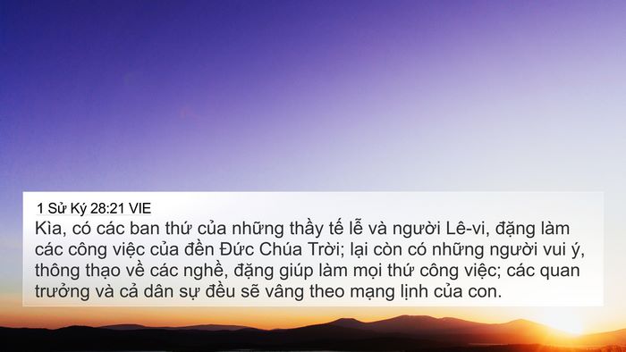 1 Sử Ký 28:21 VIE Bible Verse Image