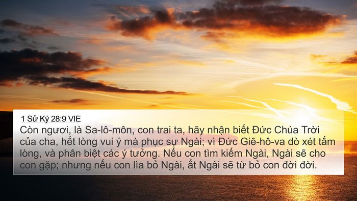 1 Sử Ký 28:9 VIE Bible Verse Image