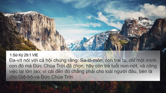 1 Sử Ký 29:1 VIE Bible Verse Image
