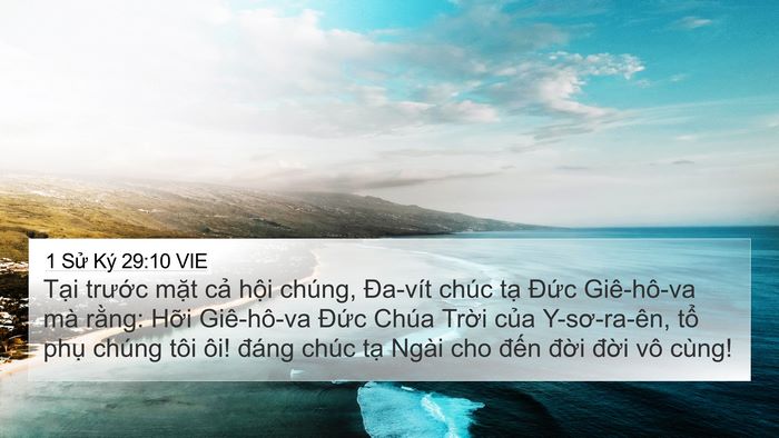 1 Sử Ký 29:10 VIE Bible Verse Image