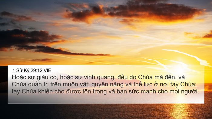 1 Sử Ký 29:12 VIE Bible Verse Image