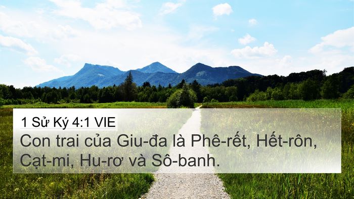 1 Sử Ký 4:1 VIE Bible Verse Image