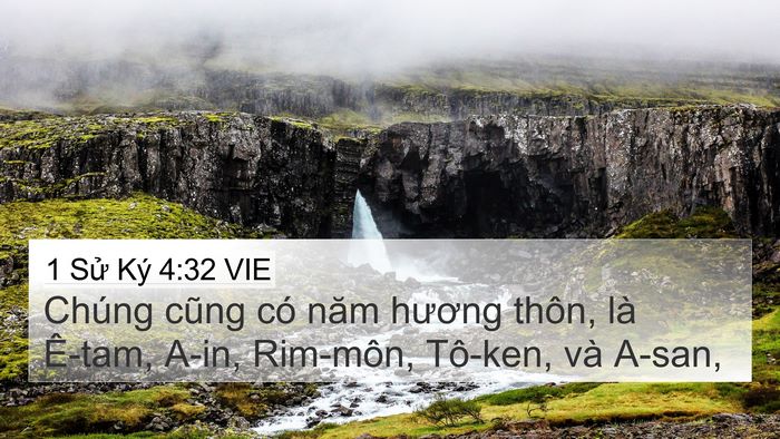 1 Sử Ký 4:32 VIE Bible Verse Image