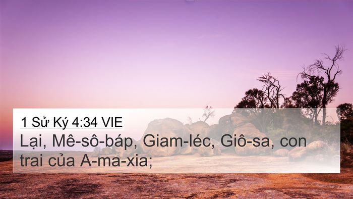 1 Sử Ký 4:34 VIE Bible Verse Image