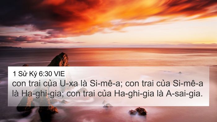 1 Sử Ký 6:30 VIE Bible Verse Image