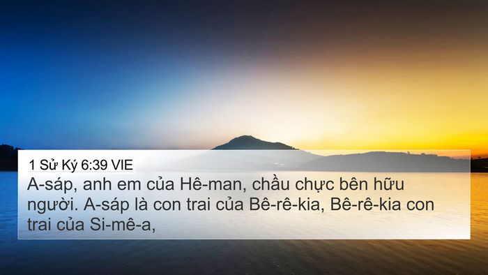 1 Sử Ký 6:39 VIE Bible Verse Image