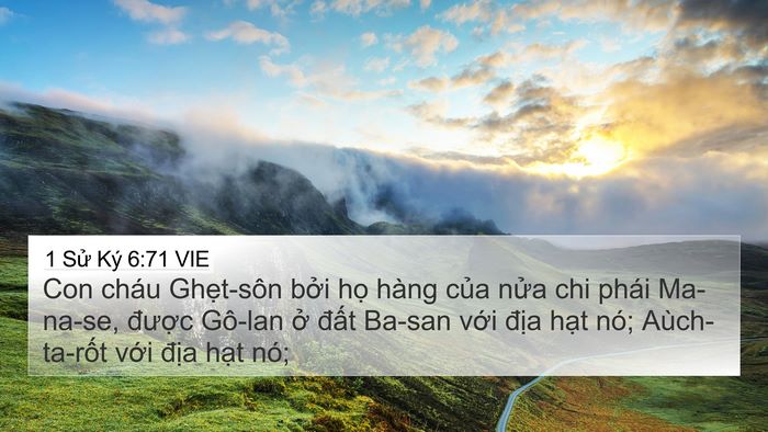 1 Sử Ký 6:71 VIE Bible Verse Image
