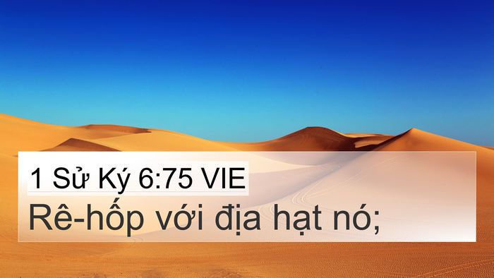 1 Sử Ký 6:75 VIE Bible Verse Image