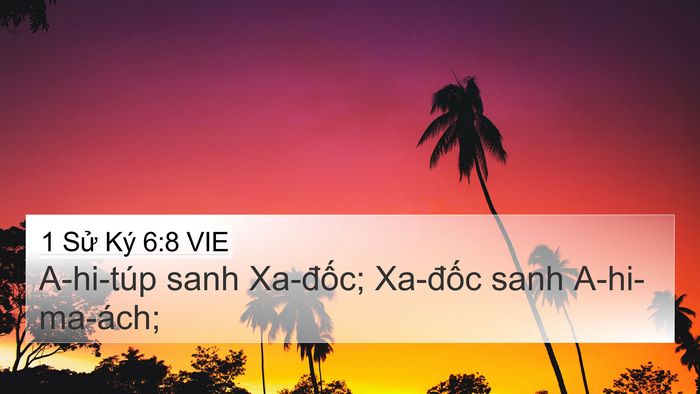 1 Sử Ký 6:8 VIE Bible Verse Image