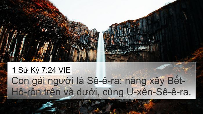 1 Sử Ký 7:24 VIE Bible Verse Image