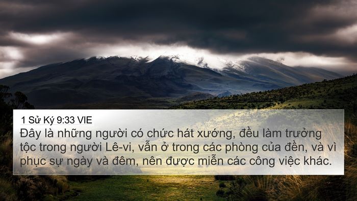 1 Sử Ký 9:33 VIE Bible Verse Image
