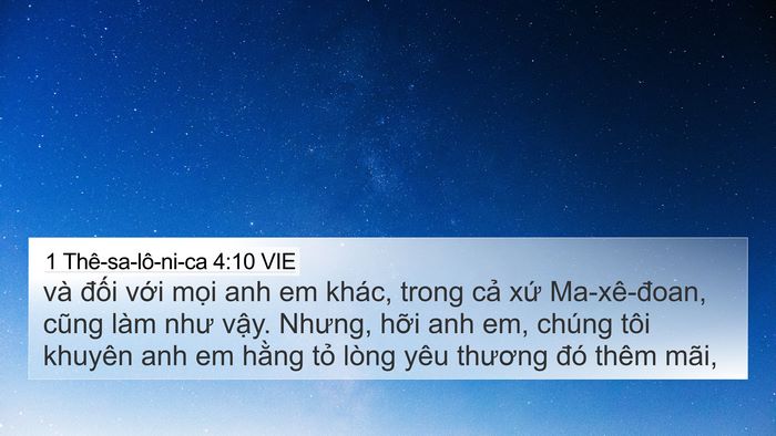 1 Thê-sa-lô-ni-ca 4:10 VIE Bible Verse Image