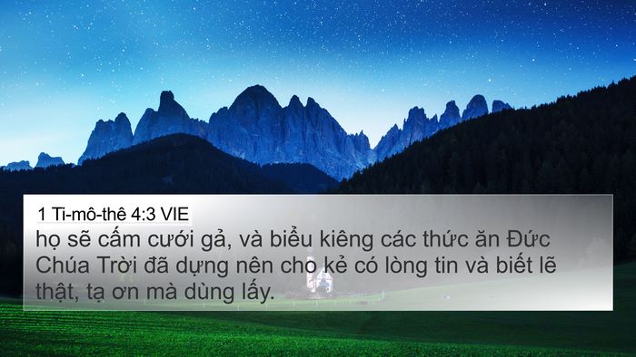 1 Ti-mô-thê 4:3 VIE Bible Verse Image