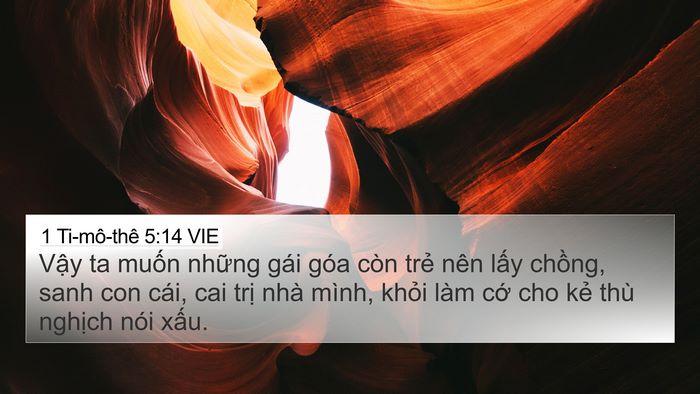 1 Ti-mô-thê 5:14 VIE Bible Verse Image