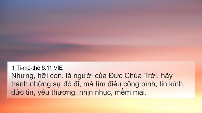 1 Ti-mô-thê 6:11 VIE Bible Verse Image