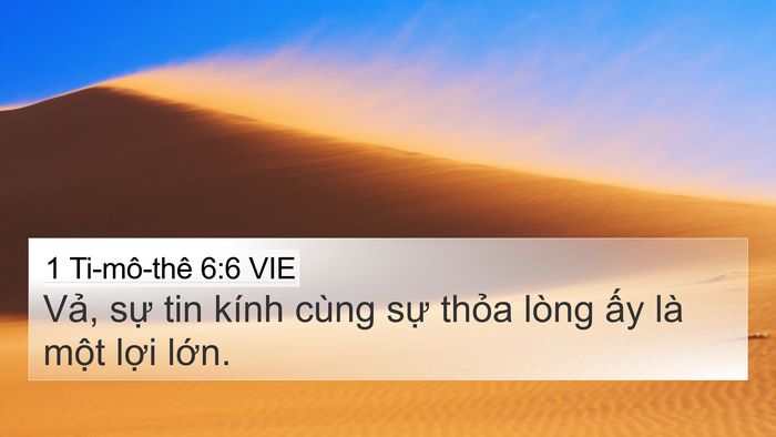 1 Ti-mô-thê 6:6 VIE Bible Verse Image