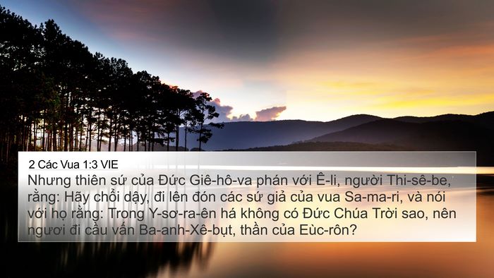 2 Các Vua 1:3 VIE Bible Verse Image