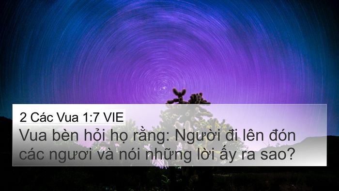 2 Các Vua 1:7 VIE 4K Wallpaper - Vua bèn hỏi họ rằng: Người đi lên - 4K Wallpaper Bible Verse