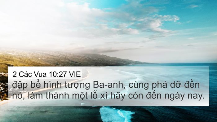 2 Các Vua 10:27 VIE Bible Verse Image