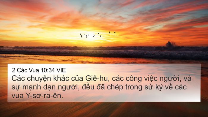 2 Các Vua 10:34 VIE Bible Verse Image