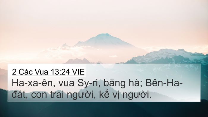 2 Các Vua 13:24 VIE Bible Verse Image