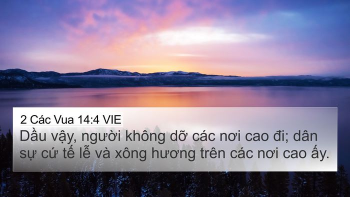2 Các Vua 14:4 VIE Bible Verse Image
