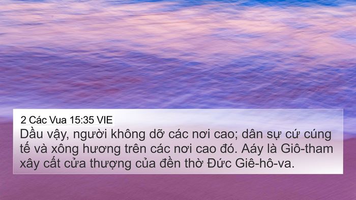 2 Các Vua 15:35 VIE Bible Verse Image