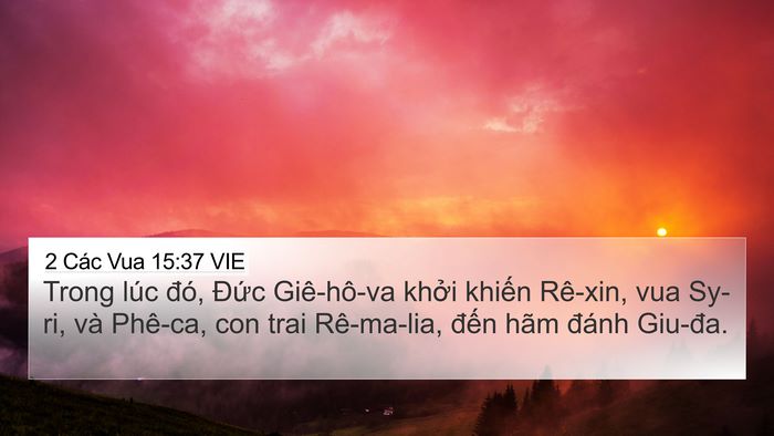 2 Các Vua 15:37 VIE Bible Verse Image