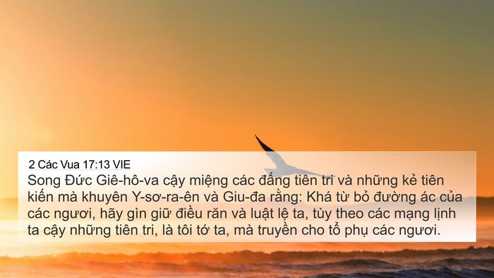 2 Các Vua 17:13 VIE Bible Verse Image