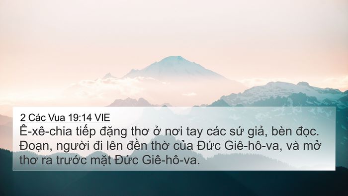2 Các Vua 19:14 VIE Bible Verse Image