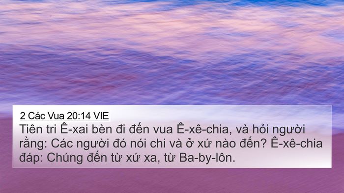 2 Các Vua 20:14 VIE Bible Verse Image