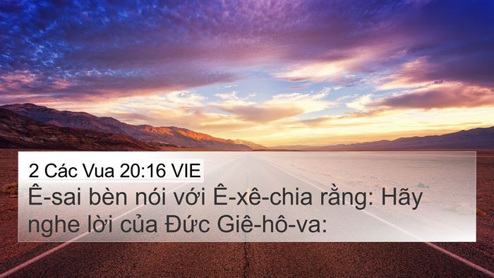2 Các Vua 20:16 VIE Bible Verse Image