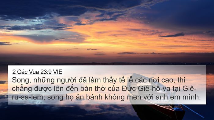 2 Các Vua 23:9 VIE 4K Wallpaper - Song, những người đã làm thầy tế lễ - 4K Wallpaper Bible Verse
