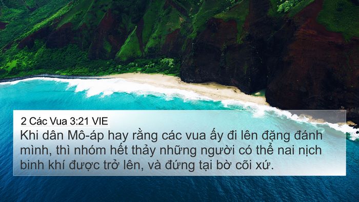 2 Các Vua 3:21 VIE 4K Wallpaper - Khi dân Mô-áp hay rằng các vua ấy đi - 4K Wallpaper Bible Verse