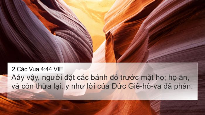 2 Các Vua 4:44 VIE Bible Verse Image