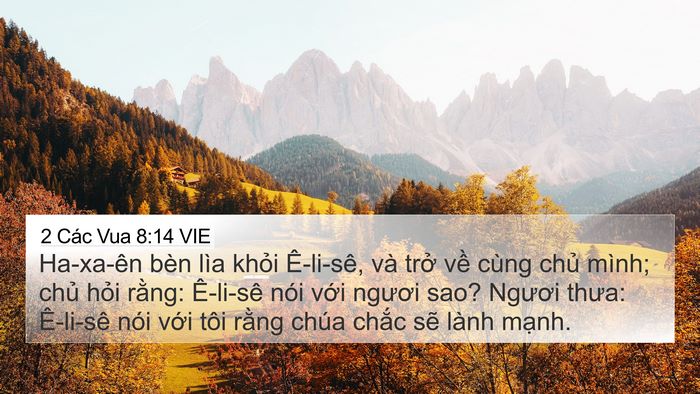 2 Các Vua 8:14 VIE 4K Wallpaper - Ha-xa-ên bèn lìa khỏi Ê-li-sê, và trở - 4K Wallpaper Bible Verse