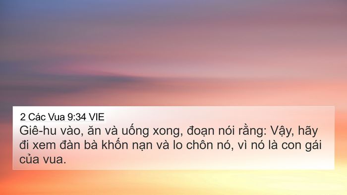 2 Các Vua 9:34 VIE Bible Verse Image