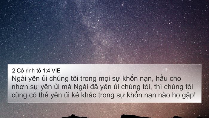 2 Cô-rinh-tô 1:4 VIE Bible Verse Image