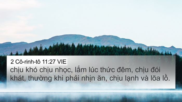 2 Cô-rinh-tô 11:27 VIE Bible Verse Image