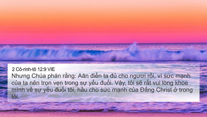 2 Cô-rinh-tô 12:9 VIE Bible Verse Image