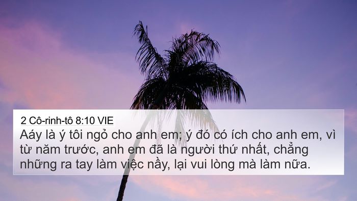 2 Cô-rinh-tô 8:10 VIE Bible Verse Image