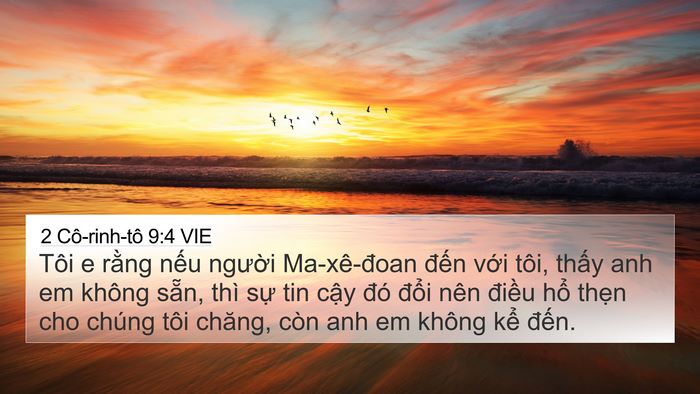 2 Cô-rinh-tô 9:4 VIE 4K Wallpaper - Tôi e rằng nếu người Ma-xê-đoan đến - 4K Wallpaper Bible Verse
