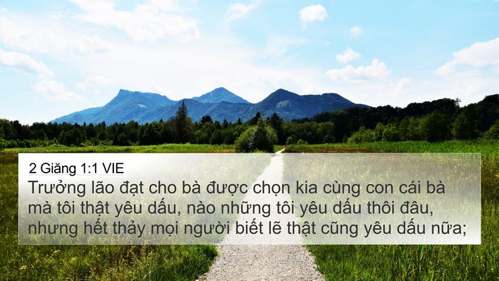 2 Giăng 1:1 VIE Bible Verse Image
